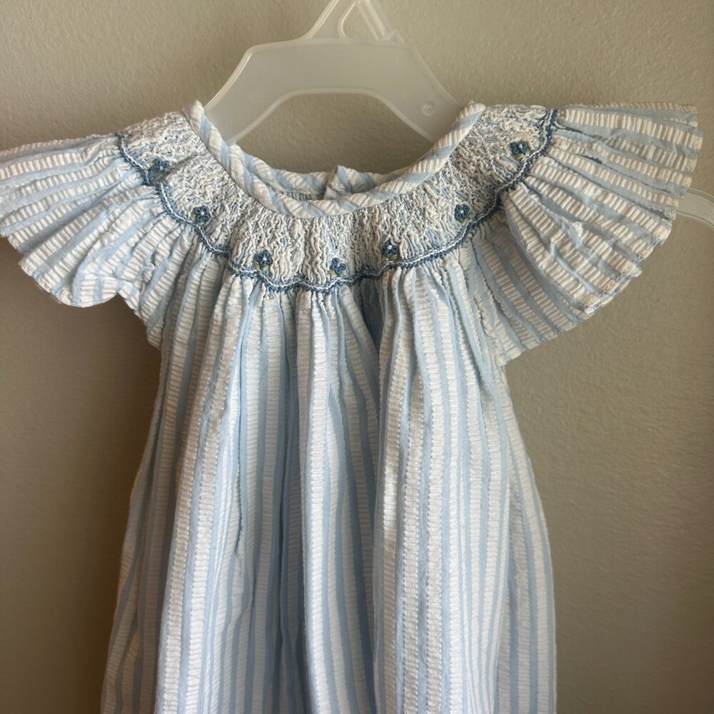 Blue smocked Sophie Dess dress, size 4 - Picture 3 of 3